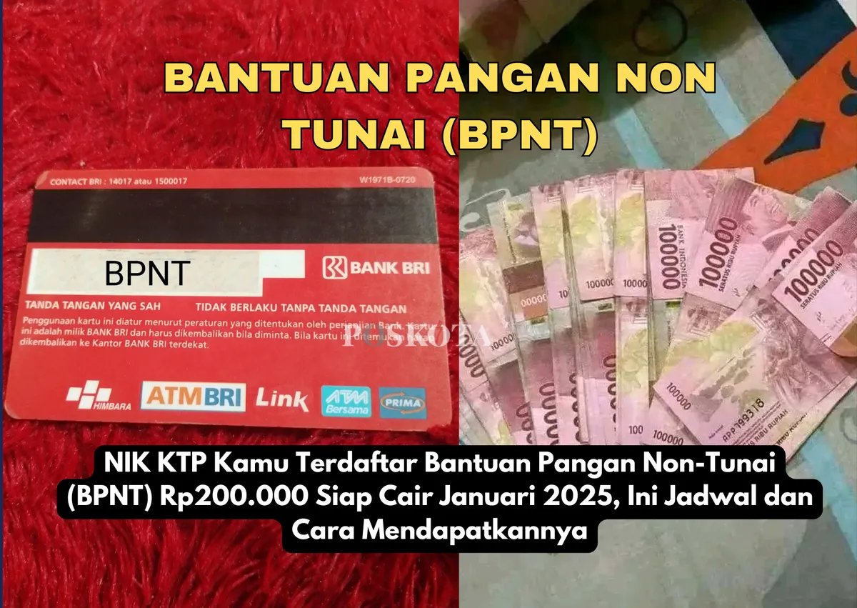 NIK KTP Kamu Terdaftar Bantuan Pangan Non Tunai BPNT Rp200 000 Siap