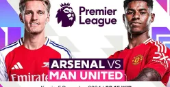 Link live streaming Arsenal vs MU di pekan 14 Liga Inggris 2024-25. (Sumber: Vidio)