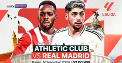 Link live streaming Athletic Bilbao vs Real Madrid. (Sumber: Vidio)