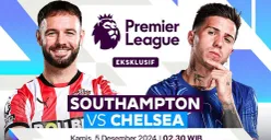 Link live streaming Southampton vs Chelsea. (Sumber: Vidio)