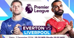 Streaming Everton vs Liverpool pada gameweek 15 Liga Inggris 2024-25. (Sumber: Vidio)