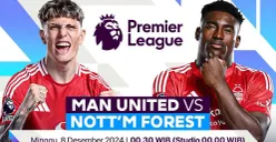 Link live streaming Manchester United vs Nottingham Forest. (Sumber: Vidio)