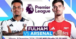 Link live streaming Fulham vs Arsenal, Minggu, 8 Desember 2024. (Sumber: Vidio)