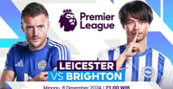 Link live streaming Leicester City vs Brighton & Hove Albion. (Sumber: Vidio)