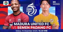 Link live streaming pertandingan Madura United vs Semen Padang, pada pekan ke-14 Liga 1 2024-25 (Sumber:  | Foto: Vidio)