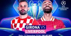 Link live streaming Girona vs Liverpool di laga UEFA Champions League 2024-25 bisa diakses di empat platform OTT. (Sumber: Vidio)