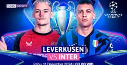 Live streaming Bayer Leverkusen vs Inter Milan. (Sumber: Vidio)