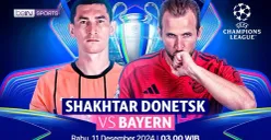 Live streaming Shakhtar Donetsk vs Bayern Munchen. (Sumber: Vidio)