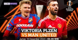 Streaming Viktoria Plzen vs Manchester United. (Sumber: Vidio)