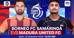 Link live streaming pertandingan Borneo FC vs Madura United, pada pekan ke-15 Liga 1 2024-25. (Sumber:  | Foto: Vidio)