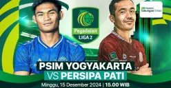 Link live streaming pertandingan PSIM Yogyakarta vs Persipa Pati, pada pekan ke-15 Liga 2 2024-2025. (Sumber:  | Foto: Vidio)