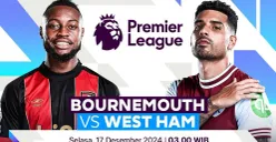 Link live streaming Bournemouth vs West Ham United. (Sumber: Vidio)