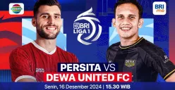 Link live streaming pertandingan Persita vs Dewa United, pada pekan ke-15 Liga 1 2024-25. (Sumber:  | Foto: Vidio)