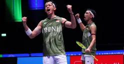 Pasangan ganda putra, Fajar Alfian/Rian Ardianto, salah satu andalan Indonesia di Malaysia Open 2025. (Sumber: pbsi.id)