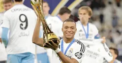 Kylian Mbappe berhasil dapatkan trofi keduanya sejak bergabung dengan Real Madrid. (Sumber: X/RMadridFrance_)