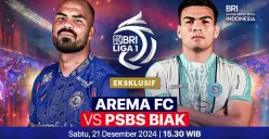 Link live streaming pertandingan Arema FC vs PSBS Biak, pada pekan ke-16 Liga 1 2024-25. (Sumber:  | Foto: Vidio)