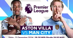 Streaming Aston Villa vs Manchester City. (Sumber: Vidio)