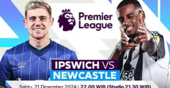 Link live streaming Ipswich Town vs Newcastle United. (Sumber: Vidio)