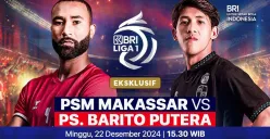 Link live streaming pertandingan PSM Makassar vs Barito Putera, pada pekan ke-16 Liga 1 2024-25. (Sumber:  | Foto: Vidio)