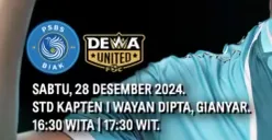 jadwal pertandingan dan link live streaming BRI Liga 1 PSBS Biak vs Dewa United. (Sumber: Tangkapan layar/Instagram @psbsofficial)