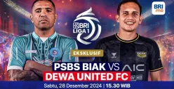 Link live streaming pertandingan PSBS Biak vs Dewa United, pada pekan ke-17 Liga 1 2024-25. (Sumber:  | Foto: Vidio)