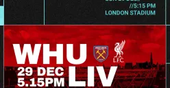 Berikut prediksi line up dan link live streaming West Ham vs Liverpool bisa anda saksikan di sini. (Sumber: X/ Liverpool FC)