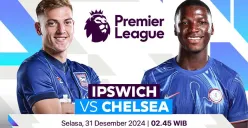 Link live streaming pertandingan Ipswich vs Chelsea, pada pekan ke-19 Liga Inggris 2024-25. (Foto: Vidio)