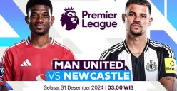 Link live streaming pertandingan Man United vs Newcastle, pada pekan ke-19 Liga Inggris 2024-25. (Foto: Vidio)