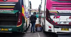 Ilustrasi bus di Terminal Kampung Rambutan. (Sumber: Poskota/Bilal Nugraha Ginanjar)