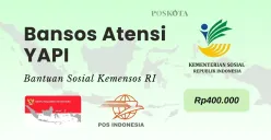 Informasi pencairan bansos Atensi YAPI 2025. (Sumber: Poskota/Della Amelia)