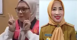 Netizen geram dengan sikap santai Mantan Sekda Kendari, Nahwa Umar saat jadi tersangka korupsi. Senyum dan pose dua jarinya dinilai tak menunjukkan penyesalan atas kerugian negara Rp444 juta. (Sumber: Kolase capture media sosial)