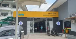 Pintu masuk kantin Kemenag RI, Lapangan Banteng, Jakarta Pusat, Selasa, 22 April 2025. (Sumber: Poskota/Nurpini Aulia Rapika)