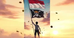 Bendera One Piece ramai dikibarkan dengan Merah Putih. Ini aturan hukumnya. (Sumber: X/@EDitektif)