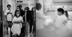 DJ Bravy setia dampingi Erika Carlina melahirkan Andrew Raxy Neil dan jadi pertama gendong bayi. Netizen soroti ketidakhadiran DJ Panda (Sumber: Instagram/@bravyson.vconk)