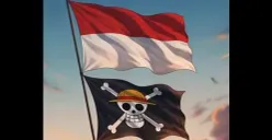 Ilustrasi, pengibaran bendera One Piece dilarang pemerintah.