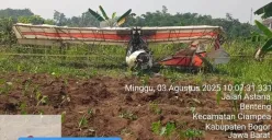 Insiden pesawat latih jatuh di sekitar Ciampea Bogor pagi ini. (Sumber: Instagram/@bogor24update)