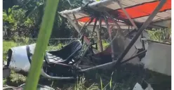 Pesawat latih jenis gantole bermesin ringan dengan kode PK-S216 dilaporkan jatuh di Ciampea, Kabupaten Bogor. (Sumber: X/@jelli_alwayswin)