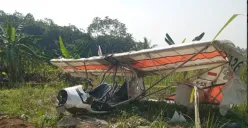 Pesawat Capung mengalami insiden terjatuh di wilayah Ciampea, Bogor (Sumber: Istimewa)