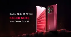 Spesifikasi terbaru Redmi Note 14 SE 5G layar AMOLED 2100 nits, dual speaker Dolby Atmos, dan chipset MediaTek terbaru. HP 5G terbaik di bawah Rp4 juta (Sumber: mi.com)