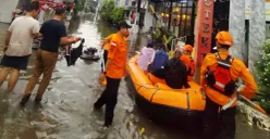 Hujan lebat yang mengguyur wilayah Kecamatan Pondok Gede, Kota Bekasi sejak siang hingga sore menyebabkan sedikitnya enam titik banjir. (Sumber: Istimewa)