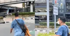 Tangkap layar terduga pelaku pelecehan verbal terhadap seorang perempuan direkam korbannya di kawasan Grogol, Jakarta Barat.