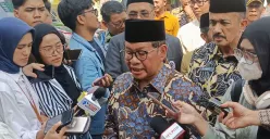 Gubernur Jakarta Pramono Anung di hadapan awak media, Kebayoran Lama, Jakarta Selatan, Kamis, 7 Agustus 2025. (Sumber: Poskota/Muhammad Tegar Jihad)