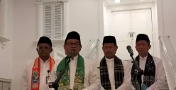 Gubernur Jakarta, Pramono Anung di hadapan awak media di Balai Kota Jakarta, Jakarta Pusat, Jumat, 8 Agustus 2025. (Sumber: Poskota/Muhammad Tegar Jihad)
