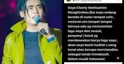 Tak peduli royalti, Charly van Houten gratiskan kafe putar lagunya. (Sumber: Instagram)