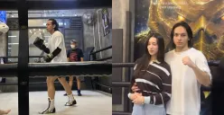 Potret Ameera Khan kekasih Jefri Nichol yang memberikan dukungan menjelang laga tanding ulang melawan El Rumi. (Sumber: Instagram/@littlemisskhan)