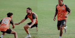 Potret pemain Persija Jakarta menjelang laga melawan Persita Tangerang. (Sumber: Instagram/@persija)