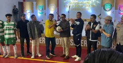 Ketua Asosiasi Futsal Kabupaten Cianjur, Abdul Karim, membuka Liga Futsal antar Pelajar Qualifier Proton Super Cup Kabupaten Cianjur di Gelanggang Generasi Muda di Jalan Ir. H Djuanda, Kabupaten Cianjur. (Sumber: Dok. Istimewa)