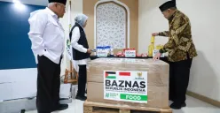 Baznas salurkan 80 ton bantuan kemanusiaan berupa bantuan pangan untuk masyarakat Palestina melalui mekanisme airdrop atau udara. (Sumber: Dok. Baznas)