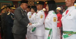 Bupati Bogor Rudy Susmanto mengukuhkan 60 anggota Paskibraka Kabupaten Bogor di Gedung Tegar Beriman. (Sumber: Pemkab Bogor)