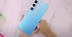 Desain tipis Infinix Hot 60 Pro yang hanya 6,6mm, membuatnya terlihat seperti smartphone flagship dengan harga terjangkau. (Sumber: Youtube/@Gadgetin)
